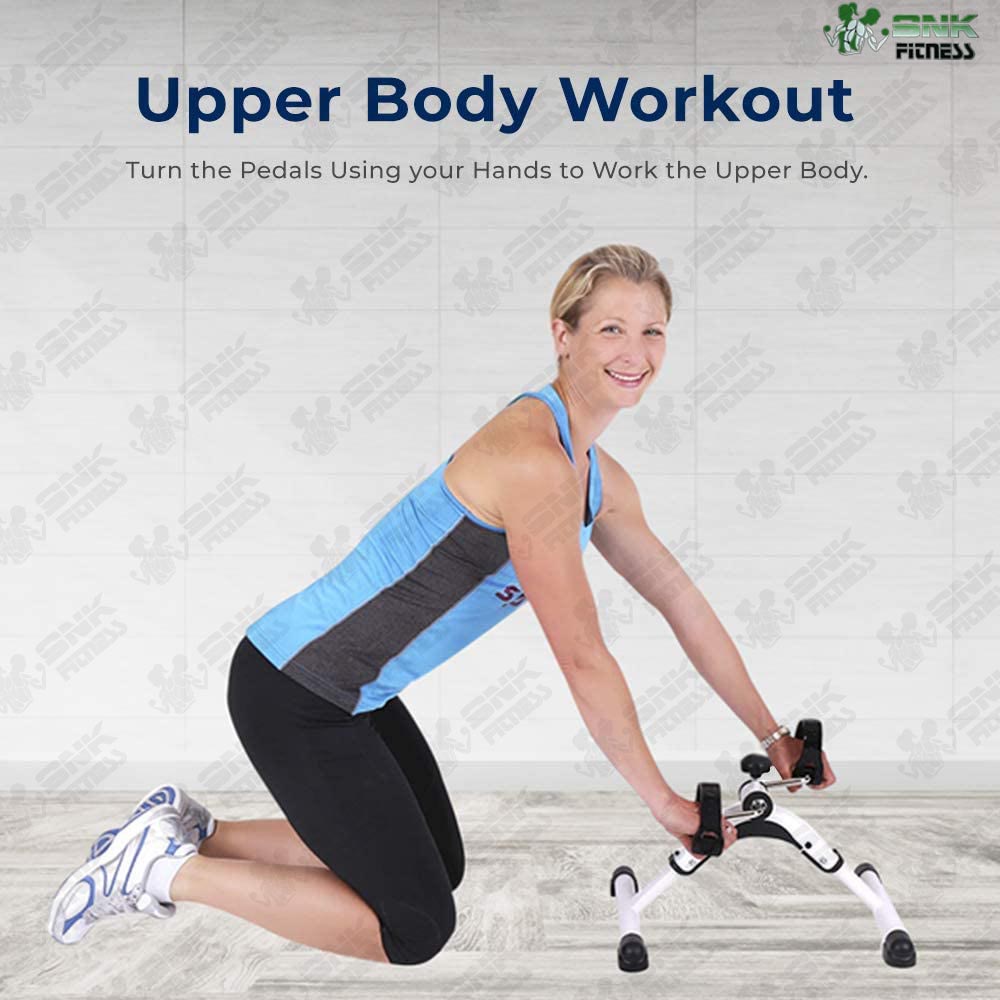 SNK FITNESS Foot Pedal Exerciser - Portable Foot, Hand, Arm, Leg Exercise Pedaling Machine - Mini Stationary Bike Pedal