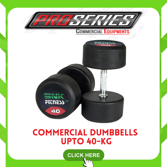 COMMERCIAL Rubber Coated Dumbbells for Commercial Gym Use Pair 12.5kg 15kg 17.5kg 20kg 22.5kg 25kg 27.5kg 30kg 35kg 40kg