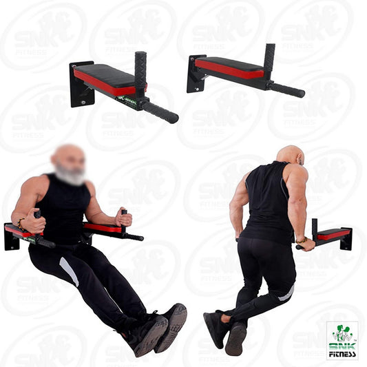 SNK Fitness Wall Mounting Bar for Dips, Leg Raises, and Multiple Exercises