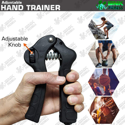 Adjustable Hand Gripper | Hand Grip Strengthener for Gym, Home & Physiotherapy (Up to 60kg Resistance)