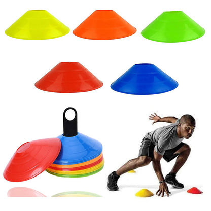 Football Training Cones Pack of 50 / 24 / 12 Soccer Football Sports Speed Training Tool - Football marking