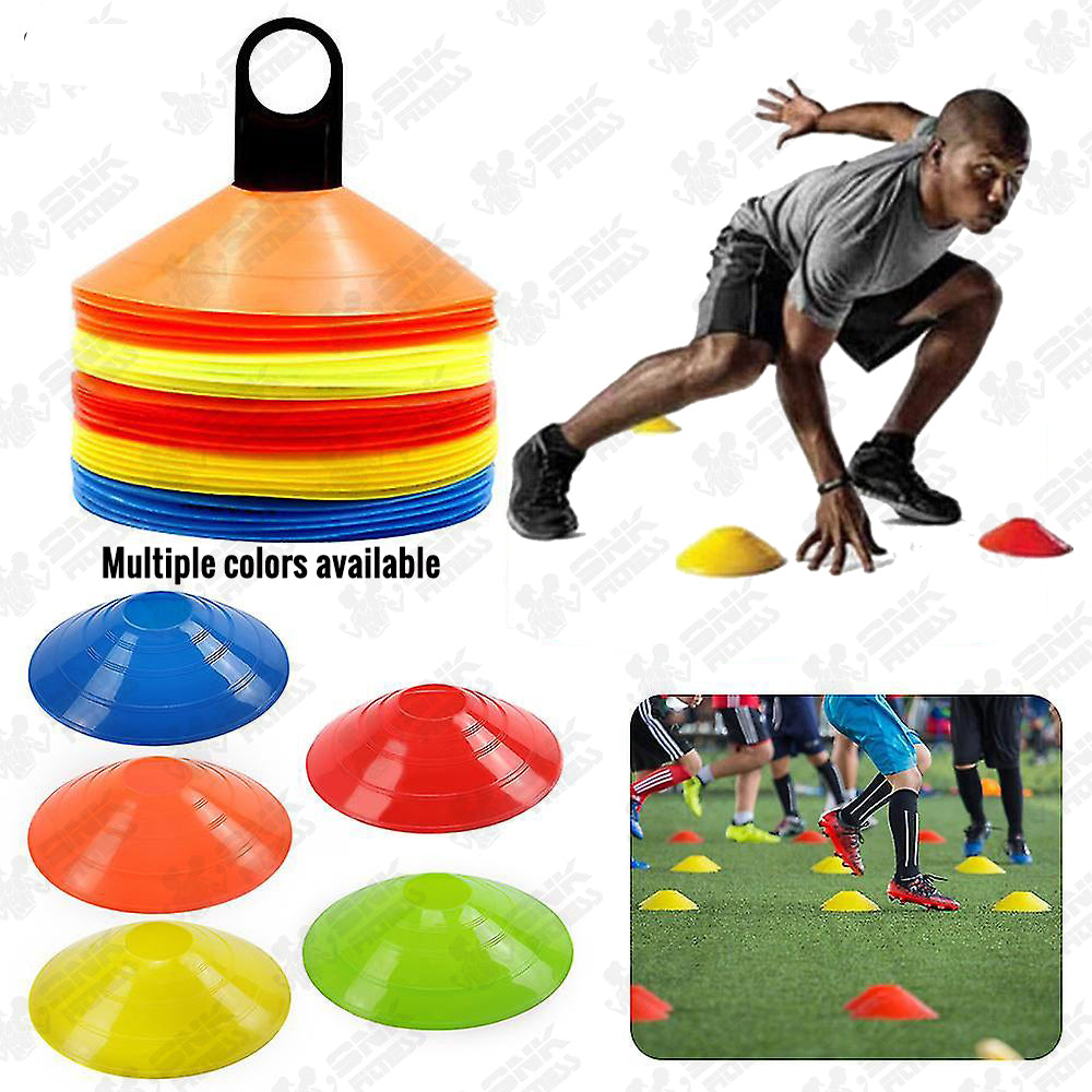 Football Training Cones Pack of 50 / 24 / 12 Soccer Football Sports Speed Training Tool - Football marking