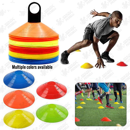 Football Training Cones Pack of 50 / 24 / 12 Soccer Football Sports Speed Training Tool - Football marking