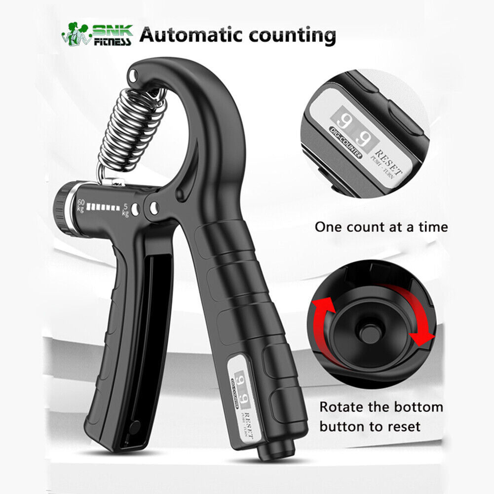 Adjustable Hand Gripper | Hand Grip Strengthener for Gym, Home & Physiotherapy (Up to 60kg Resistance)