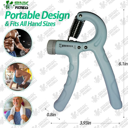 Adjustable Hand Gripper | Hand Grip Strengthener for Gym, Home & Physiotherapy (Up to 60kg Resistance)