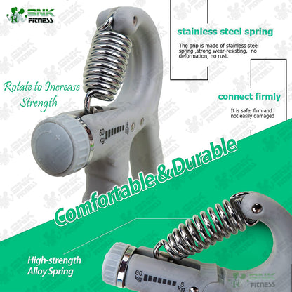 Adjustable Hand Gripper | Hand Grip Strengthener for Gym, Home & Physiotherapy (Up to 60kg Resistance)