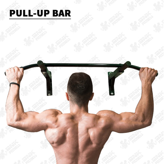 Ultimate Body Press Wall mounted Pull up Bar/ Chin Up Bar - 4 Grips Heavy Duty Wall Mounted Pull Up and Chin Up Bar for Home Exercise Fully Steel with Rubber Handle