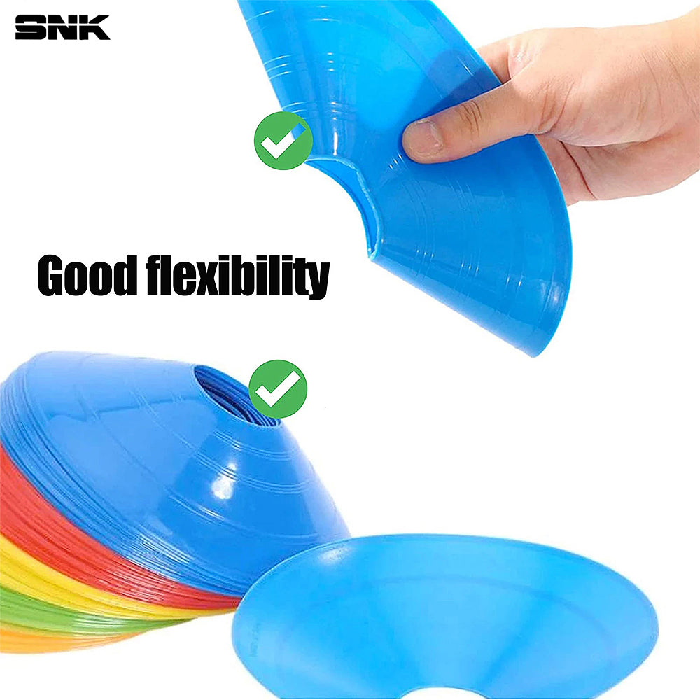 Football Training Cones Pack of 50 / 24 / 12 Soccer Football Sports Speed Training Tool - Football marking