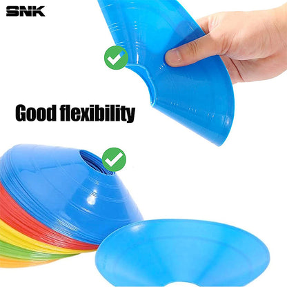 Football Training Cones Pack of 50 / 24 / 12 Soccer Football Sports Speed Training Tool - Football marking
